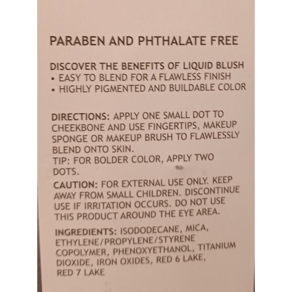 B Color Liquid Blush Coral Crush NEW .15 fl oz. Long Lasting Color - Picture 3 of 3